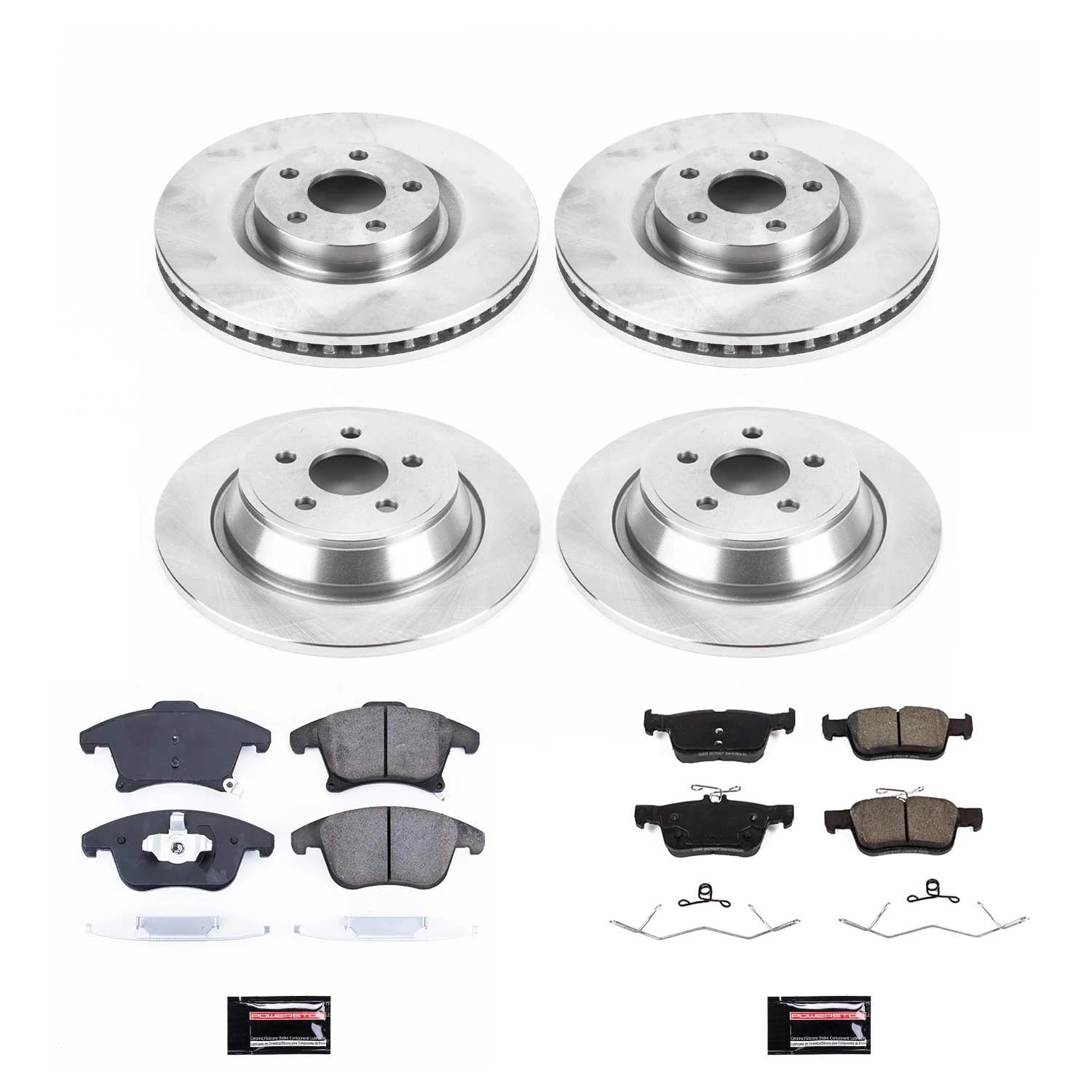 Power Stop KOE8541 Front and Rear Brake Kit-OE Brake Rotors & Ceramic Brake Pads Autospecialty