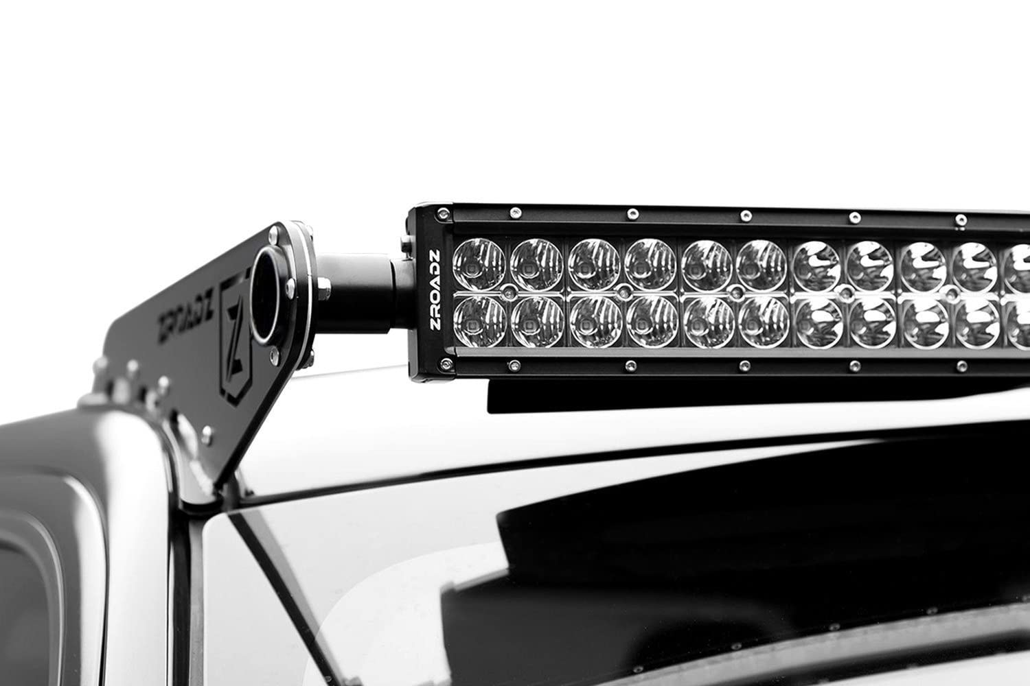 ZROADZ LED Bar Kit Front Roof Mounted - Compatible w/ 2015-2020 ALL Ford F-150 Complete Kit with Mounting Brackets, 50 Inch Curved Zroadz Led light bar & Wiring Harness- PN #Z335731-KIT-C