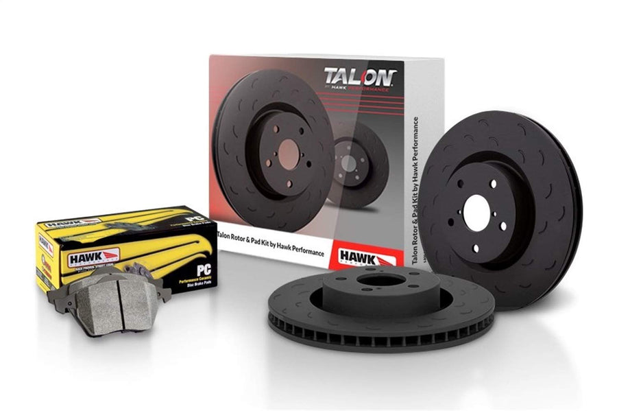 Talon Slotted-Only Hawk Performance Brakes and PC Brake Pad Kit