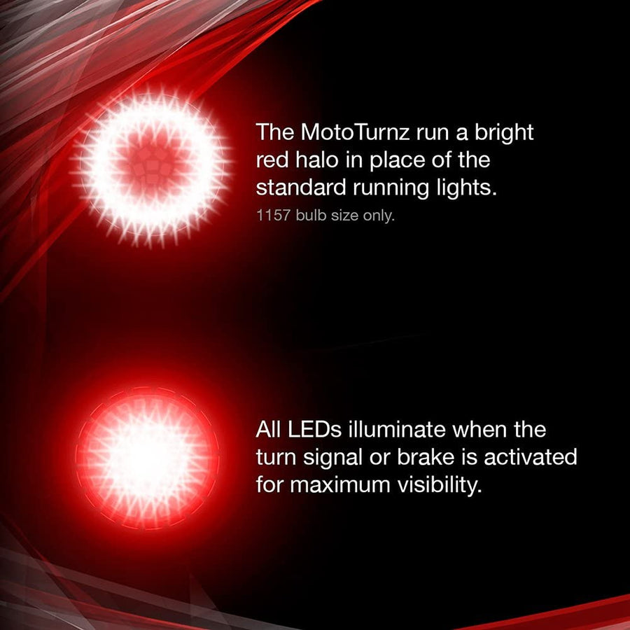 XKGLOW Motorcycle Rear LED Turn Signal Kit XK1157B-RR-S - Bullet Style Smoked Lenses