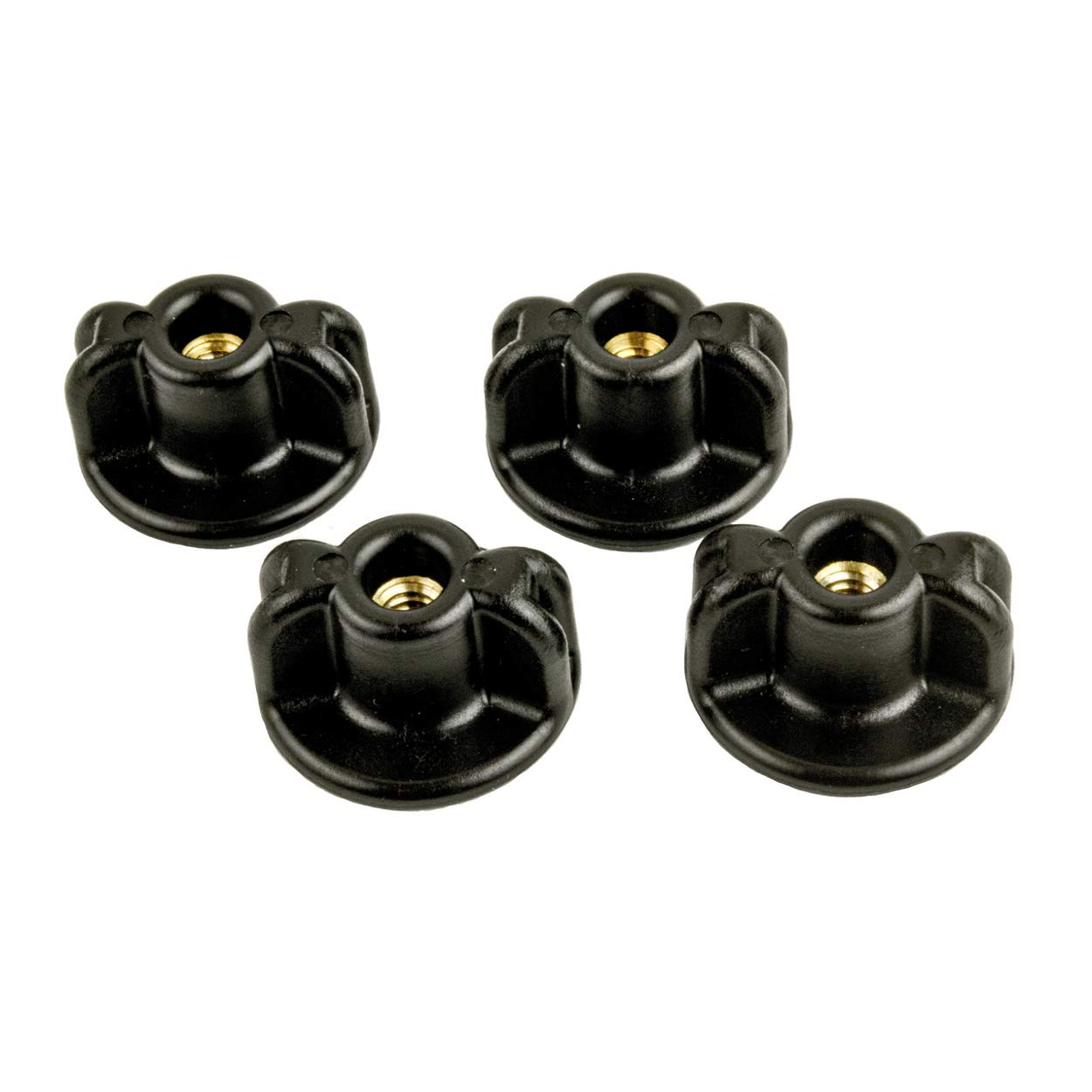 LoPro WingKnob YakAttack – 4 Pack | 1/4"-20 Brass Threaded Insert | Snag-Free Accessory Knobs for Kayak Rigging | Low-Profile Design | Yak Attack USA-Made