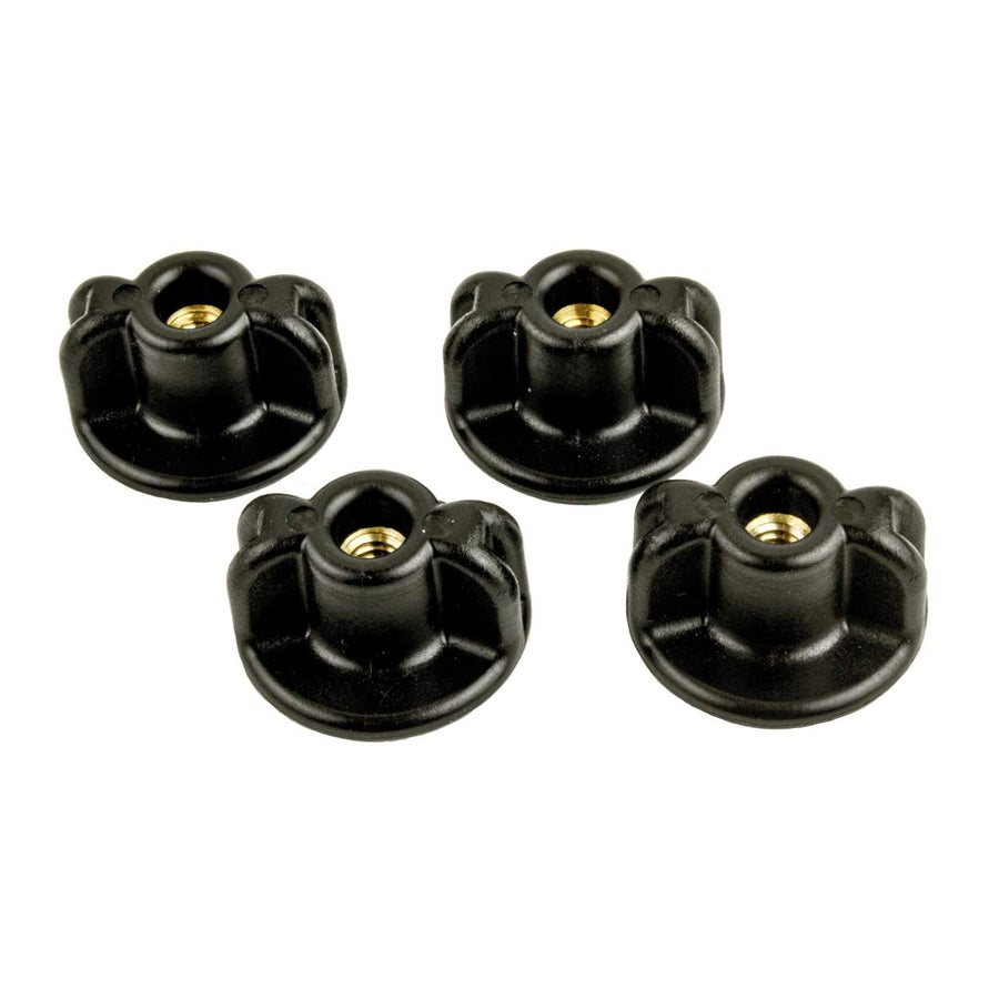 LoPro WingKnob YakAttack – 4 Pack | 1/4"-20 Brass Threaded Insert | Snag-Free Accessory Knobs for Kayak Rigging | Low-Profile Design | Yak Attack USA-Made