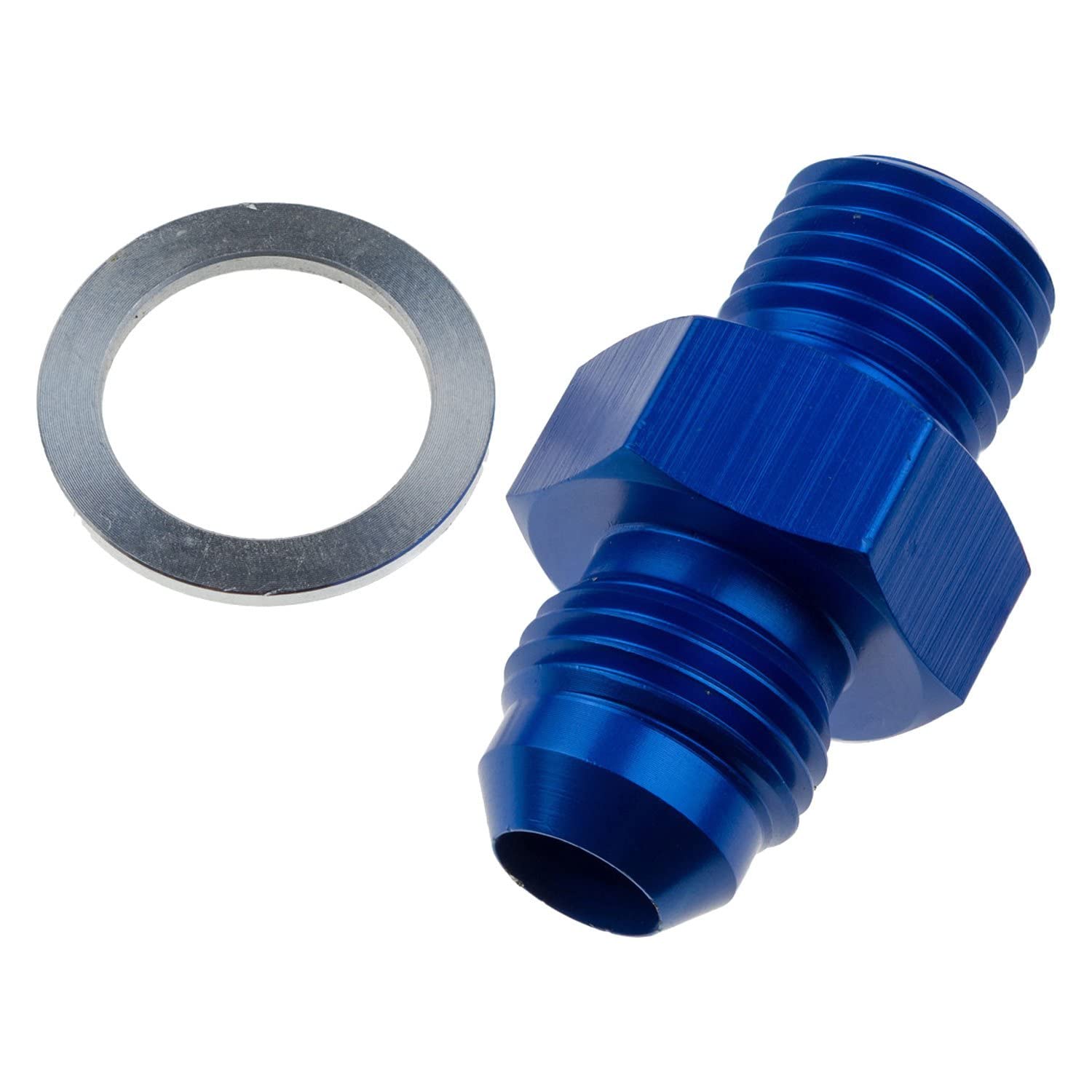 Performance Red Horse 8262-08-04-1 -08 Male AN/JIC Flare To 1/4"NPSM Transmission Fitting -Blue-2Pcs