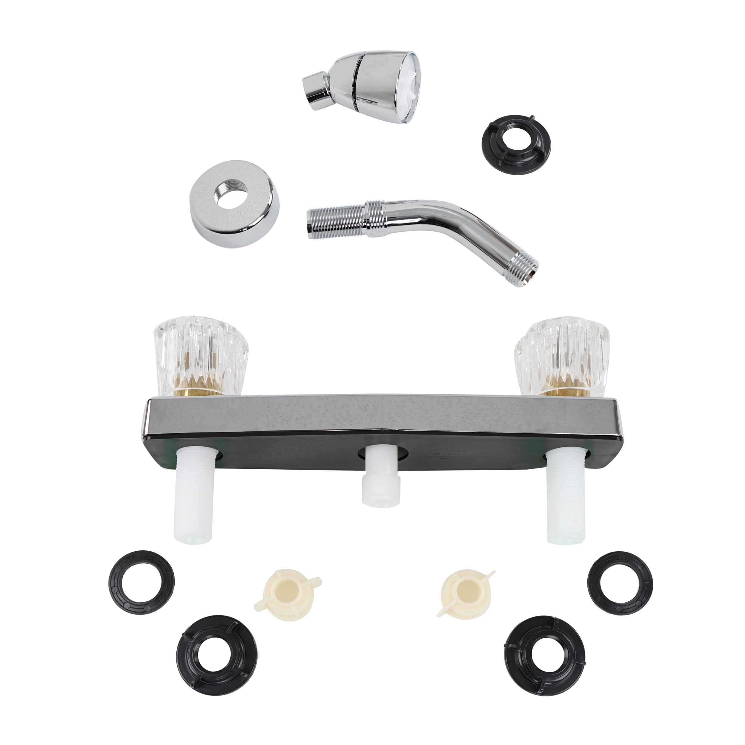 Single Lever Kitchen Faucet Empire Faucets SL2000N with Pull-Down Sprayer and Deck Plate - Brushed Nickel