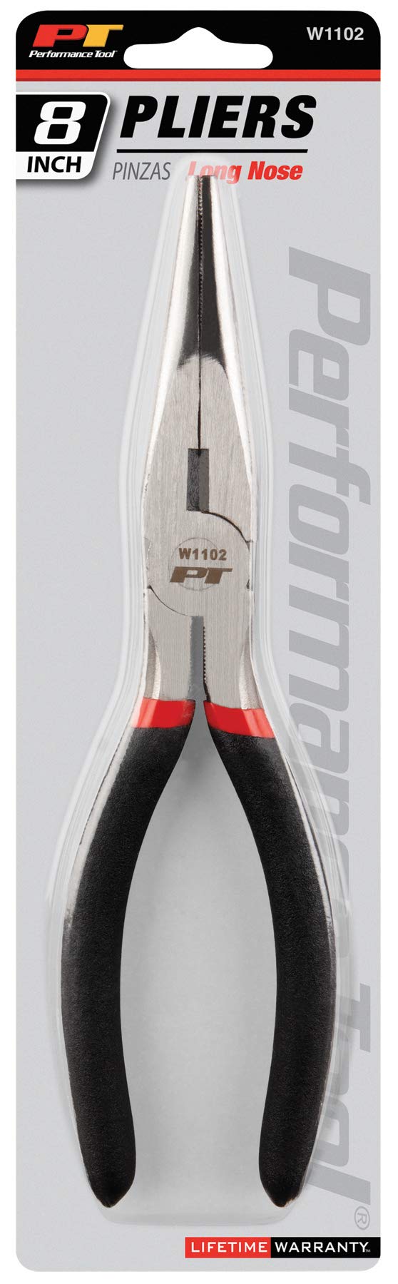 8-Inch Performance Tool Long Nose W1102 Pliers