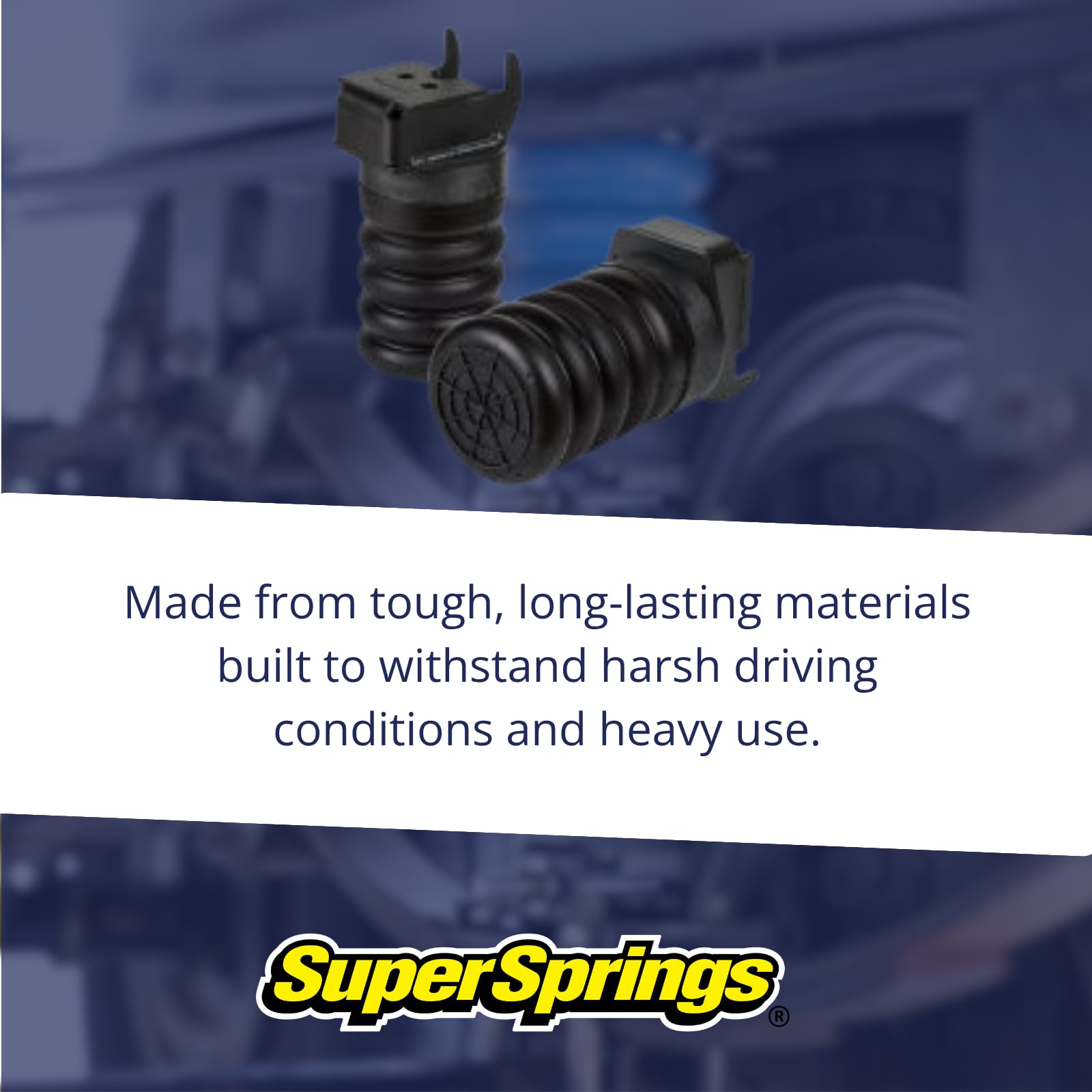 SumoSprings Rear Solo for Ford F-150 | SuperSprings SSR-116-47 | Left/Right Pair | 1500 (lb) Capacity at 50% Compression | Made in the USA, black