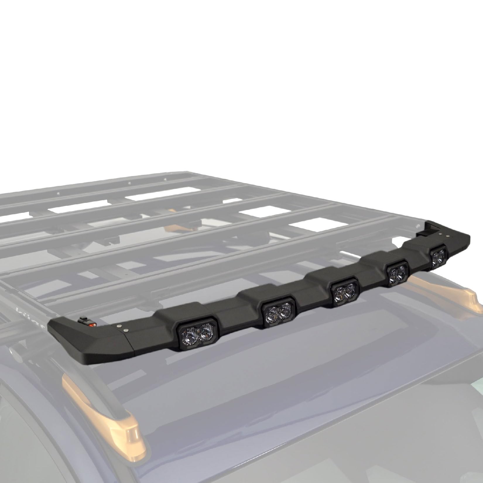 DEK KUAT Light Bar with 5 High-Output Diode Dynamics C2 Pro LEDs - Aluminum & Steel Over-The-Hood Roof Platform Rack Lighting - 47" Narrow
