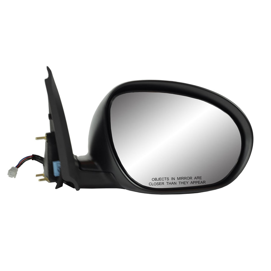Mirror Passenger Side for Nissan Juke, Textured Black w/PTM Cover, Foldaway, Heated Power
