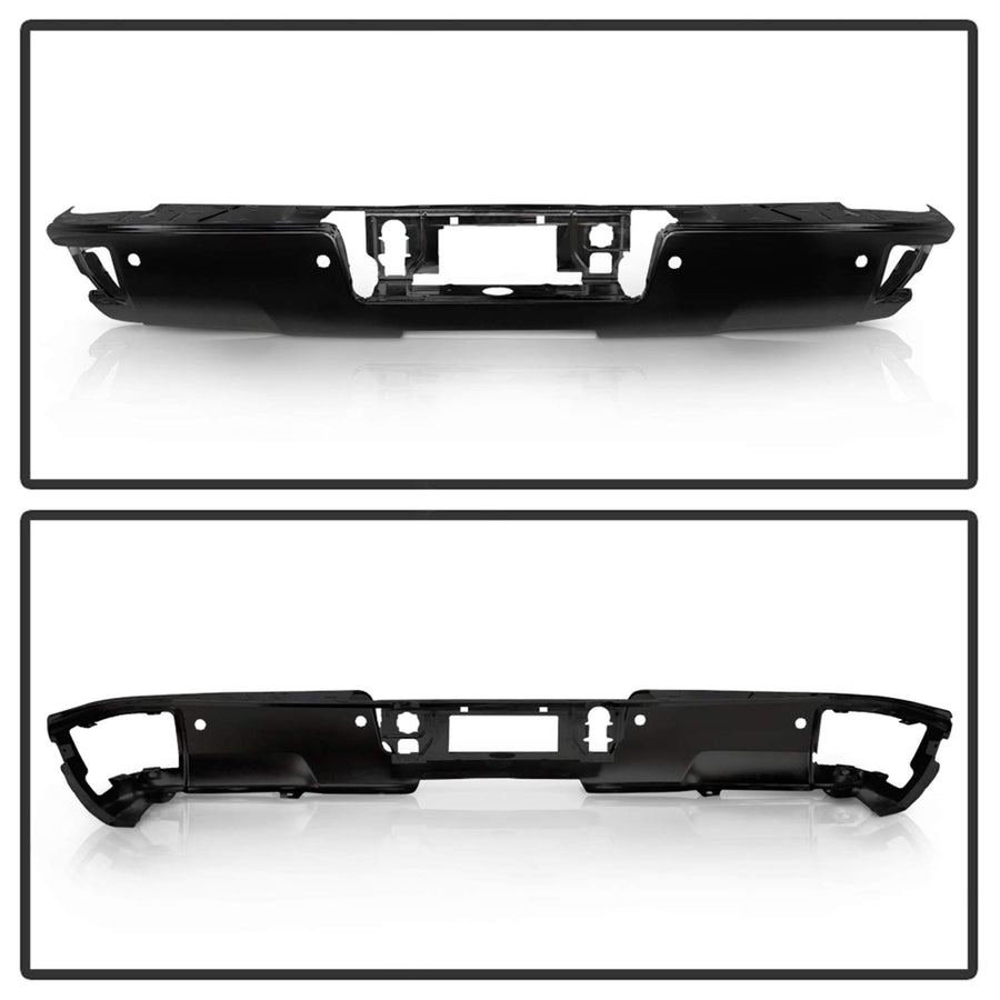 Chevy 1500 14-18 / GMC Sierra 1500 14-18 Spyder (with Park Assist Sensor Holes Bumper Shell Only Hardware NOT Included) Rear Steel Bumper - Black (Part Link # GM1102563 OEM # 23112252)