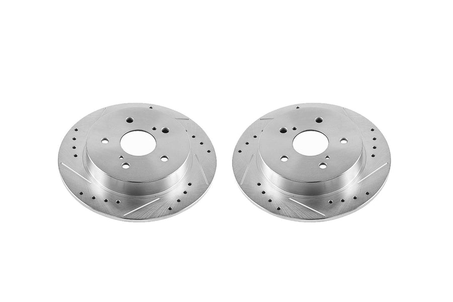 Power Stop Rear JBR1505XPR Drilled and Slotted Rotor Pair For Suzuki SX4 2007-2013, Suzuki SX4 Crossover 2012 [Model Specific]