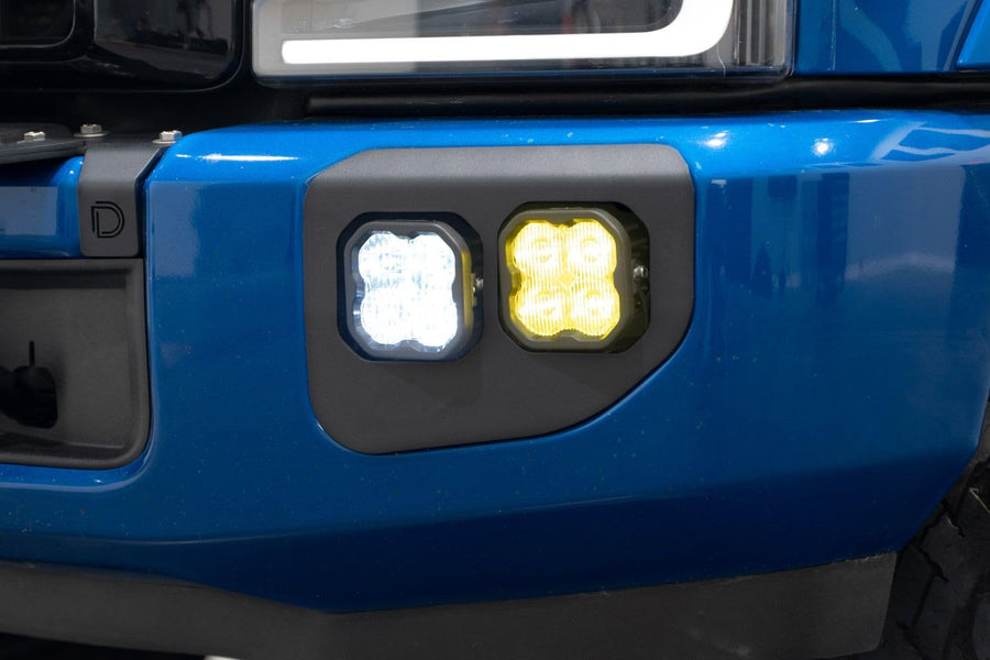 SS3 LED Fog Pocket Kit - Diode Dynamics for 2020-2022 Ford Super Duty, Yellow Sport