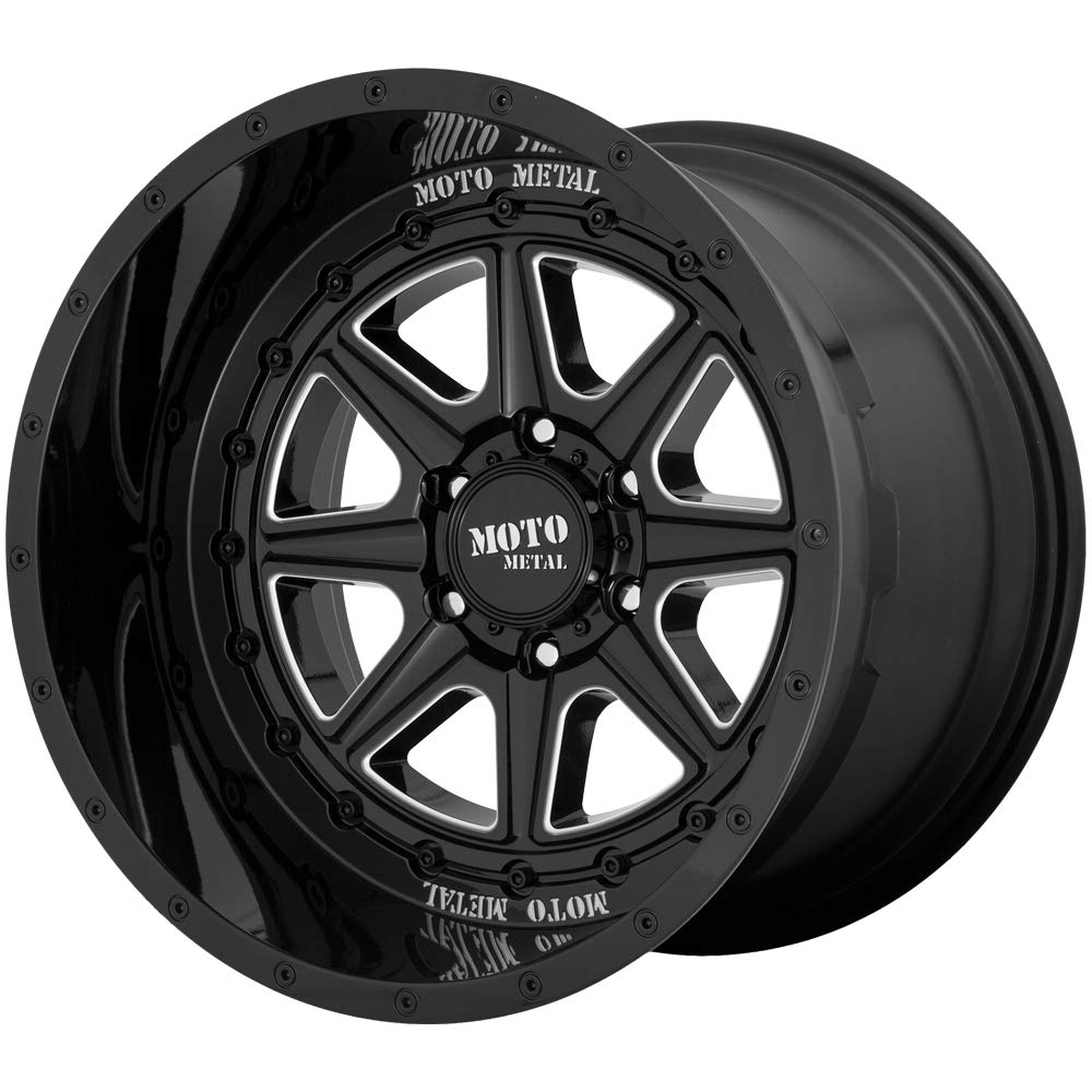 Moto Metal MO801 Phantom MO80121080318N 20X10 8X6.5 G-BLK Mill -18MM