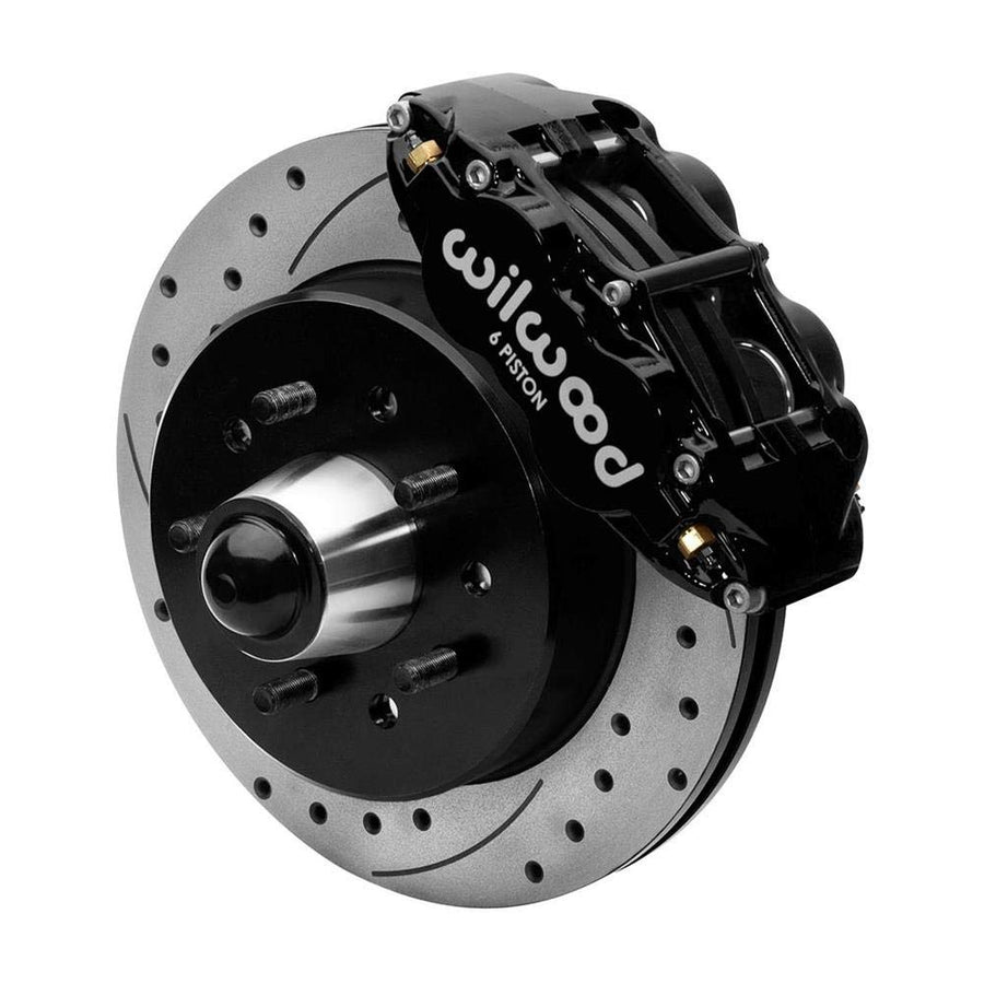 Wilwood Superlite Narrow 6R Front Hat Kit 12.19in 63-87 C10 Black