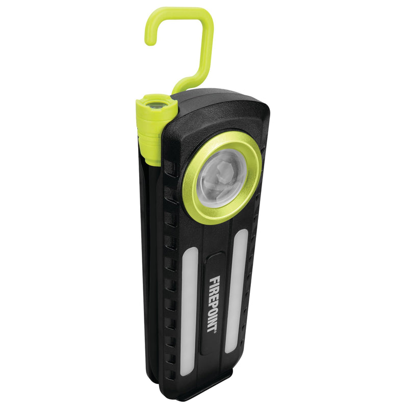 Firepoint Performance Tool W2695 800+LM Flex Neck Li-Ion Task Light, 3-in-1, Power Bank Functionality, USB-C Charging, Red LED Lights, Black/Green