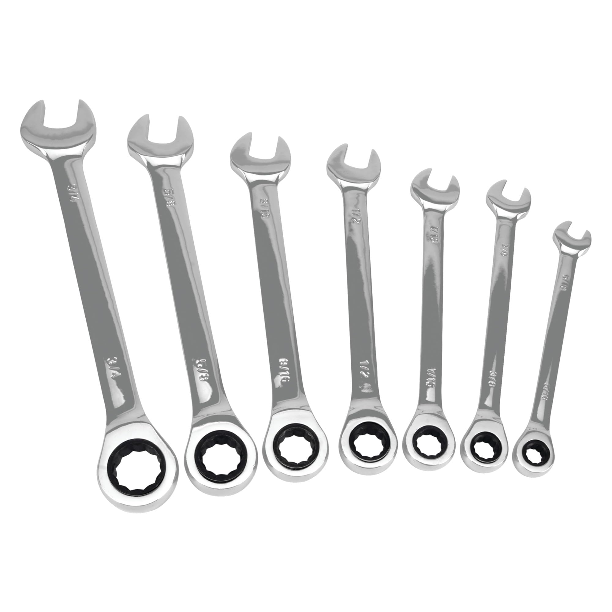 W1091 Performance Tool Sae Ratcheting Wrench Set, 7-Piece
