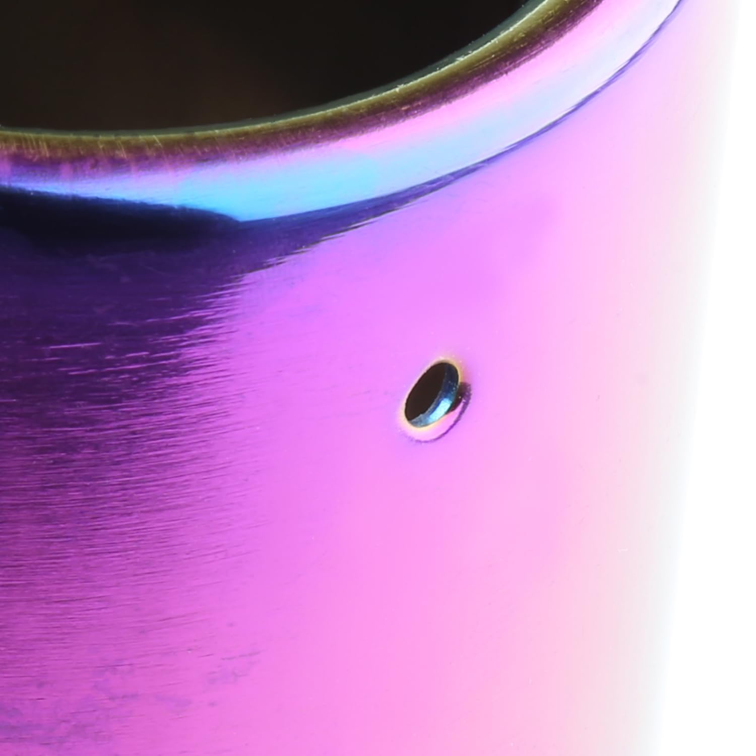 4.125" Slant Titanium Dual Burnt Tip Stainless Steel Exhaust Muffler Spec-D Tuning 2.5" Inlet
