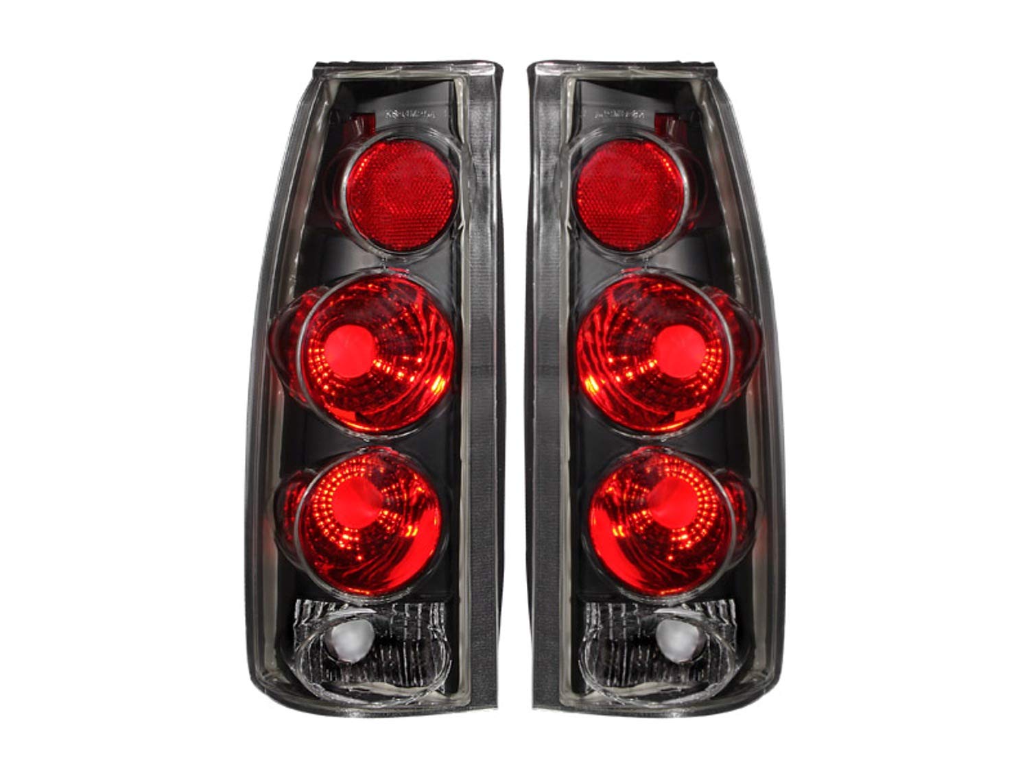 Chevrolet Anzo USA 211019 3D Style Black Tail Light Assembly - (Sold in Pairs)