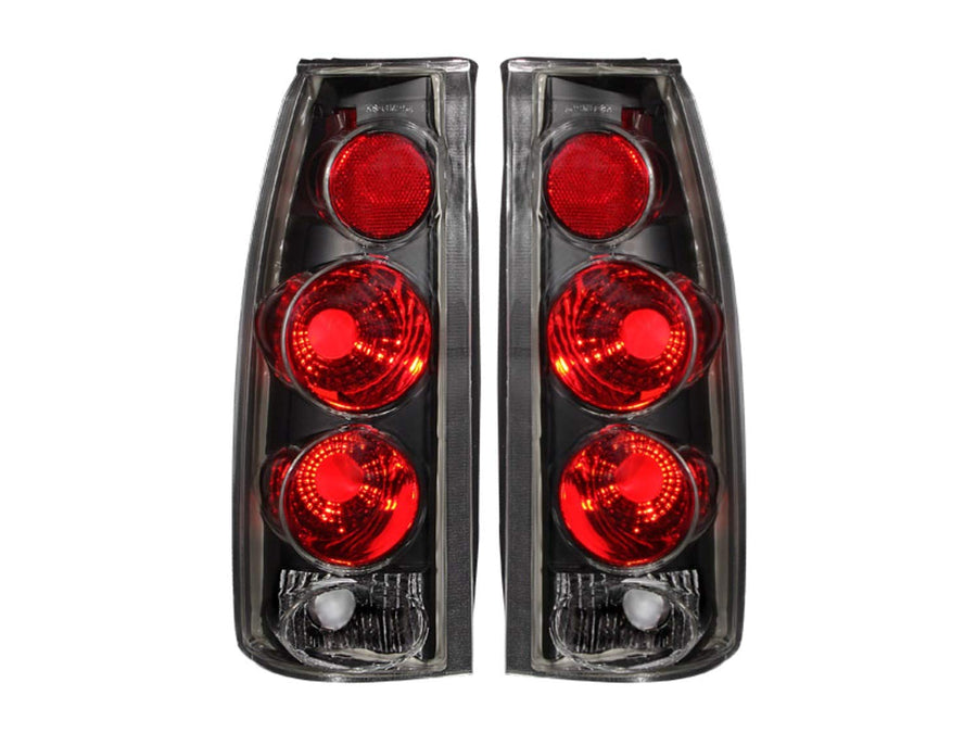 Chevrolet Anzo USA 211019 3D Style Black Tail Light Assembly - (Sold in Pairs)