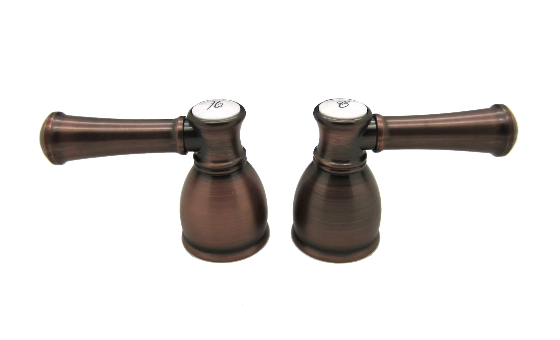 Dura Faucet RV Hot/Cold Bell Style Faucet Replacement Handles DF-RKL-ORB (Oil Rubbed Bronze)