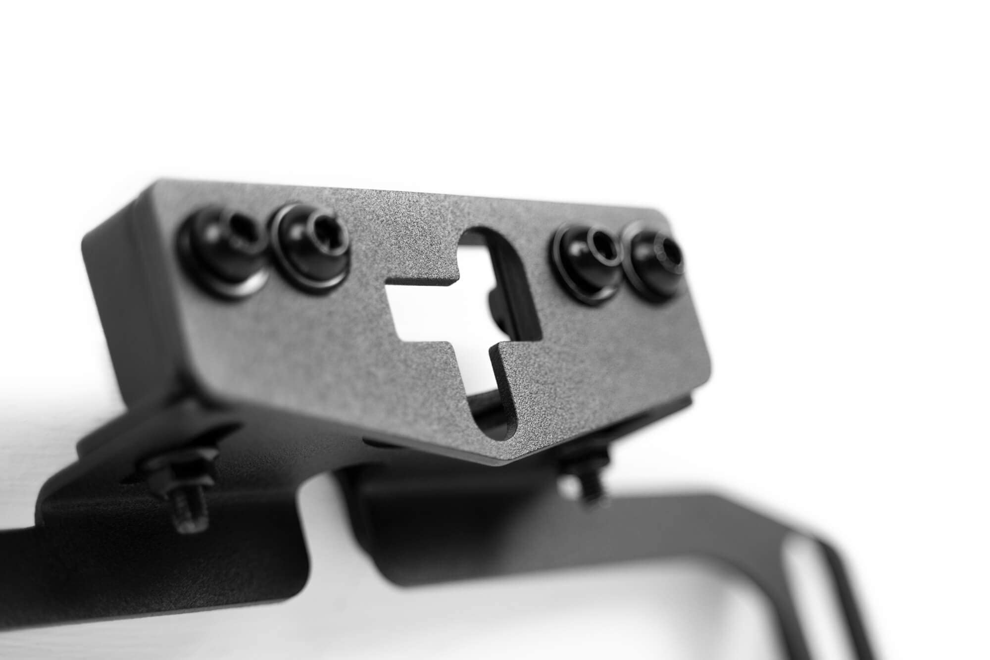Front Camera Relocation Bracket DV8 Offroad for 2021-2025 Ford Bronco | Corrects 360 View with Winch Bumper | Includes Extended Camera Optical Cable & Spray Hose | Adjustable for Different Setups