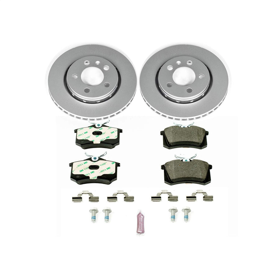 Power Stop ESK920 Euro-Stop Rear Brake Kit For Audi Volkswagen TT Quattro 2000-2006 | Volkswagen Golf 2002-2004 | Volkswagen Jetta 2004-2005 | Volkswagen R32 2004 [Vehicle Specific]