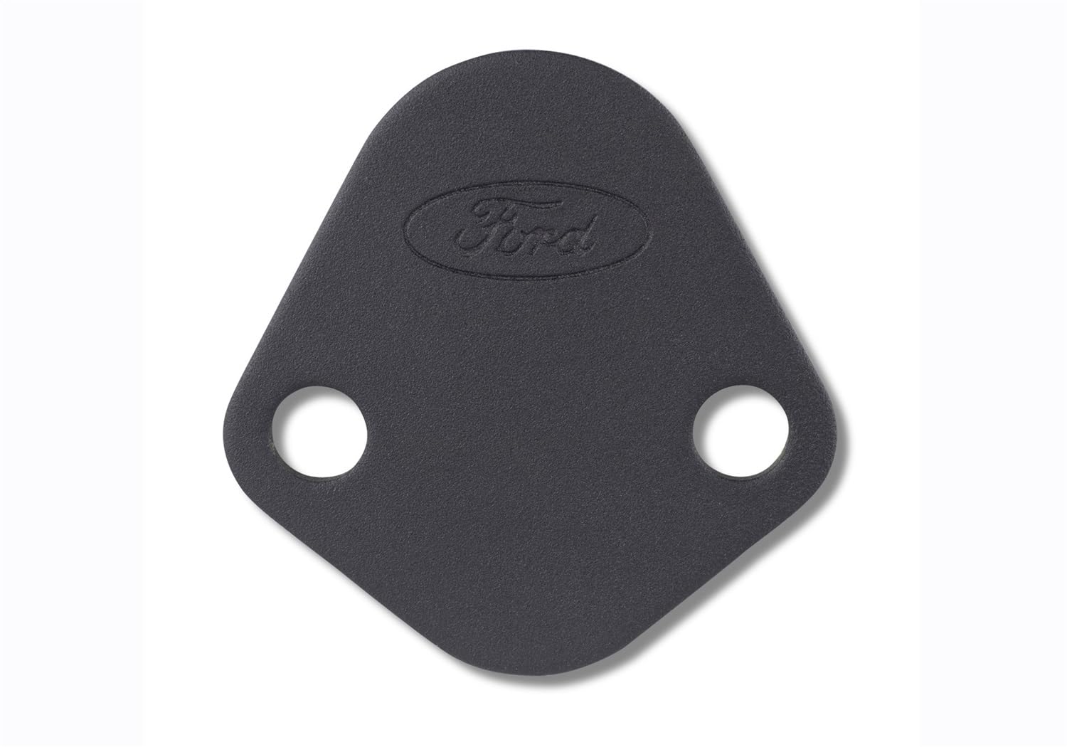 Fuel Pump Blockoff Ford 302-291 - Steel - Black Paint Logo V8 - Each