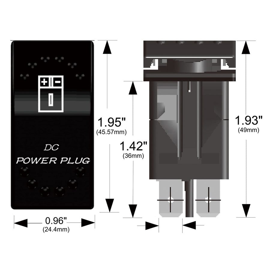 Rocker Switch Bulldog Winch 20319- DC Power Plug