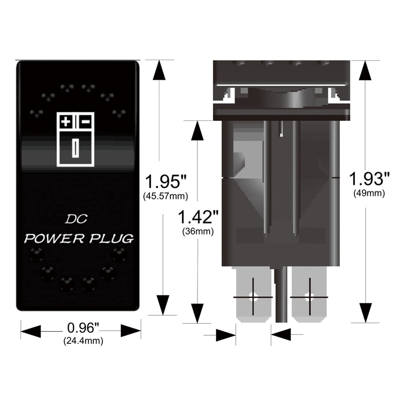 Rocker Switch Bulldog Winch 20319- DC Power Plug
