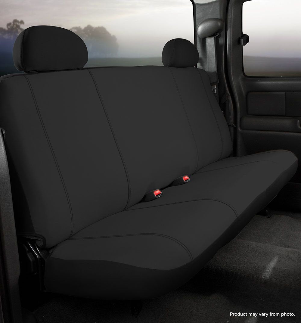 Custom Fit FIA SP82-73 BLACK Rear Seat Cover Bench Seat - Poly-Cotton, (Black)