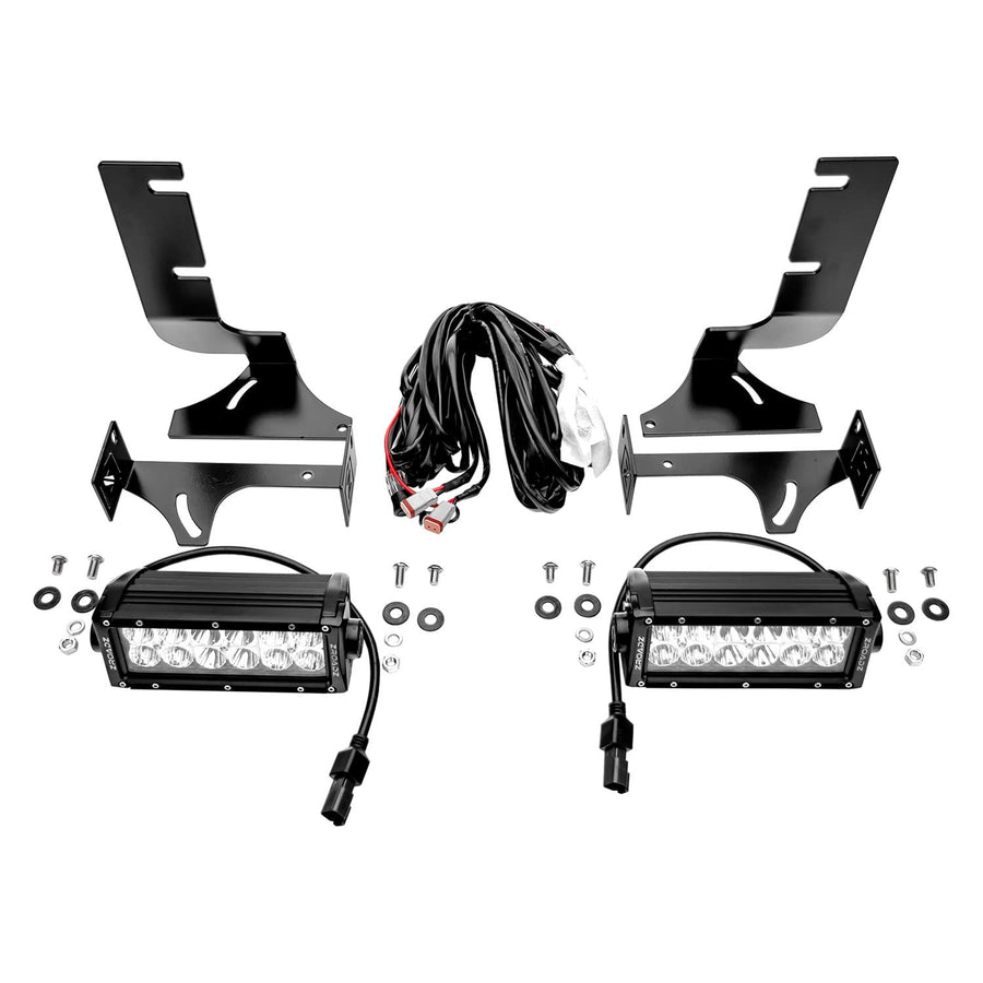ZROADZ LED Mounting Bracket & Kit Under Rear Bumper - Compatible w/ 2019-2022 Chevrolet Silverado 1500 - with (2) 6 Inch LED Lights (Included) with Wiring Harness - PN Z382182-KIT