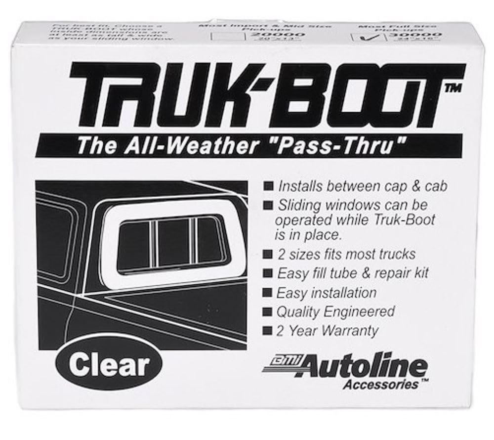 Window Seal Trailfx Inflatable Truck Cab to Camper 24 x 16 Inch Clear PVC Fills Gaps Up to 3 Inches All-Weather Pass-Through Camper Rear Window Seal Includes Repair Kit