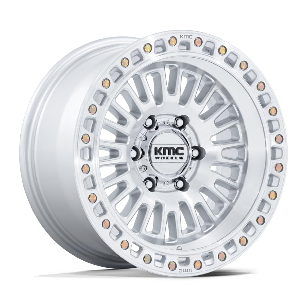 17X8.5 KMC AZTEC 6X5.54.75 0mm GLOSS SILVER W/MACHINED FACE - KM554SD17856800