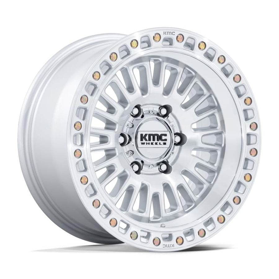 17X8.5 KMC AZTEC 6X5.54.75 0mm GLOSS SILVER W/MACHINED FACE - KM554SD17856800