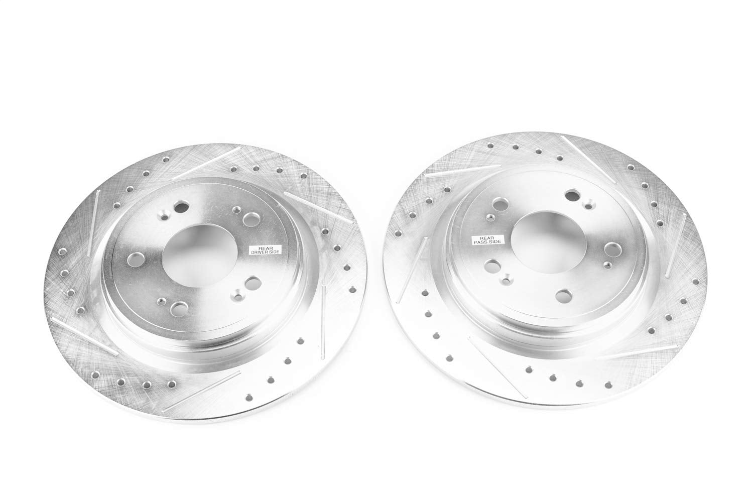 Power Stop JBR1586XPR Rear Brake Rotor Pair Drilled and Slotted For Acura RLX 2014-2020 [Model Specific]