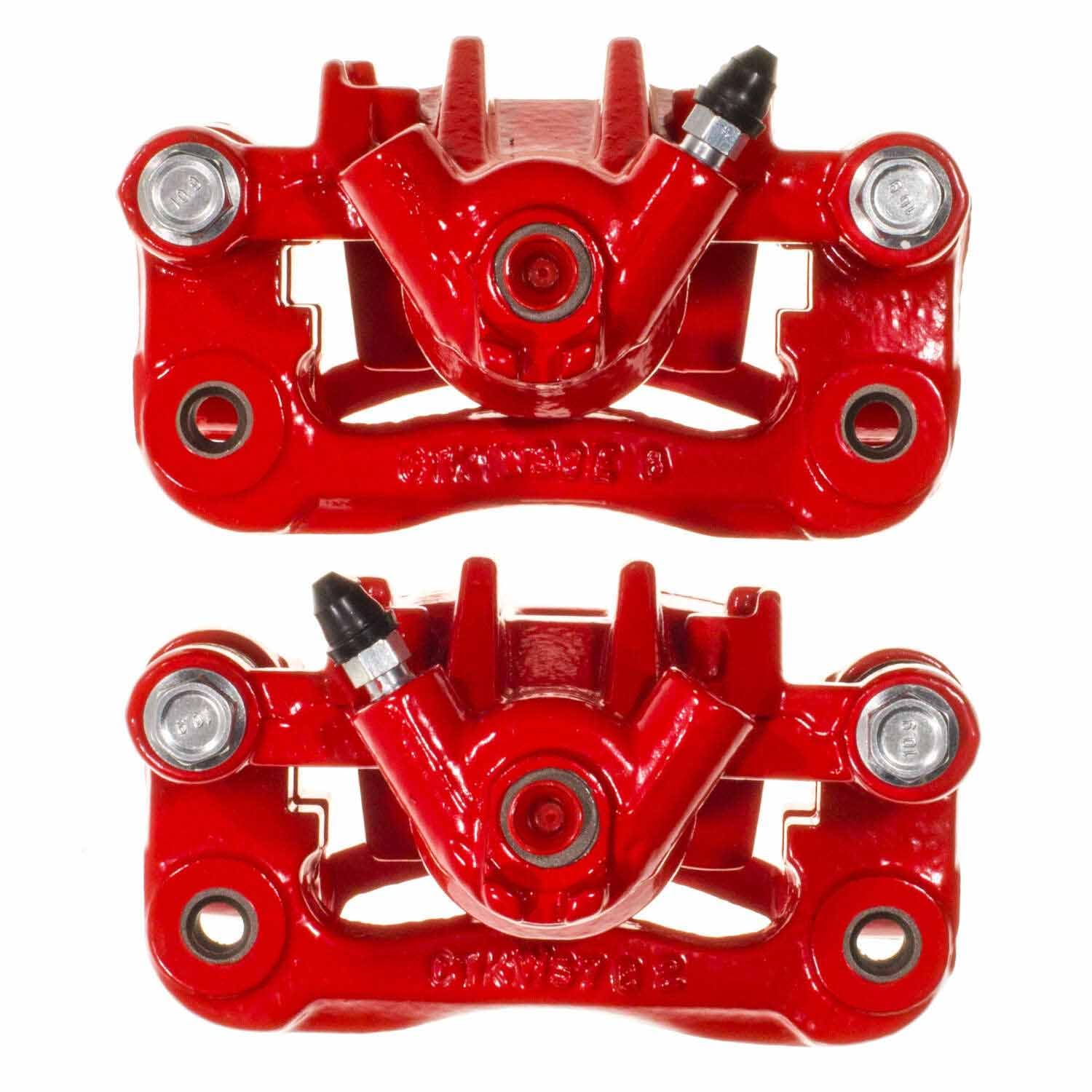 Power Stop S15164 Rear Pair of High-Temp Red Powder Coated Calipers