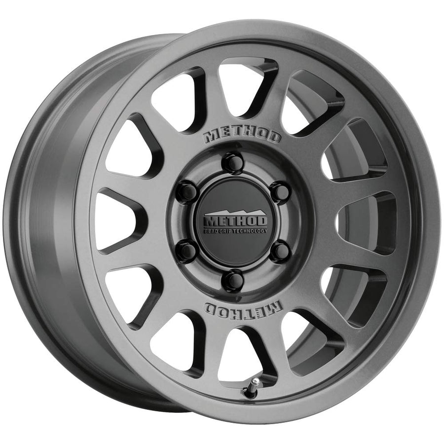 MR703 Bead Grip Method Race Wheels, 17x8.5, 0mm Offset, 6x5.5, 106.25mm Centerbore, Gloss Titanium, MR70378560800