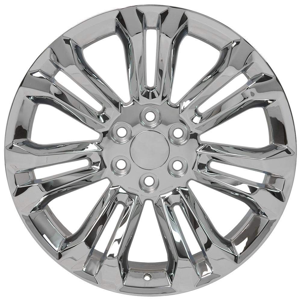 22 Inch OE Wheels CV43B Rim Fits Silverado 1500 Style 6x139.7 22x9 Chrome - Hollander 5666 (1)