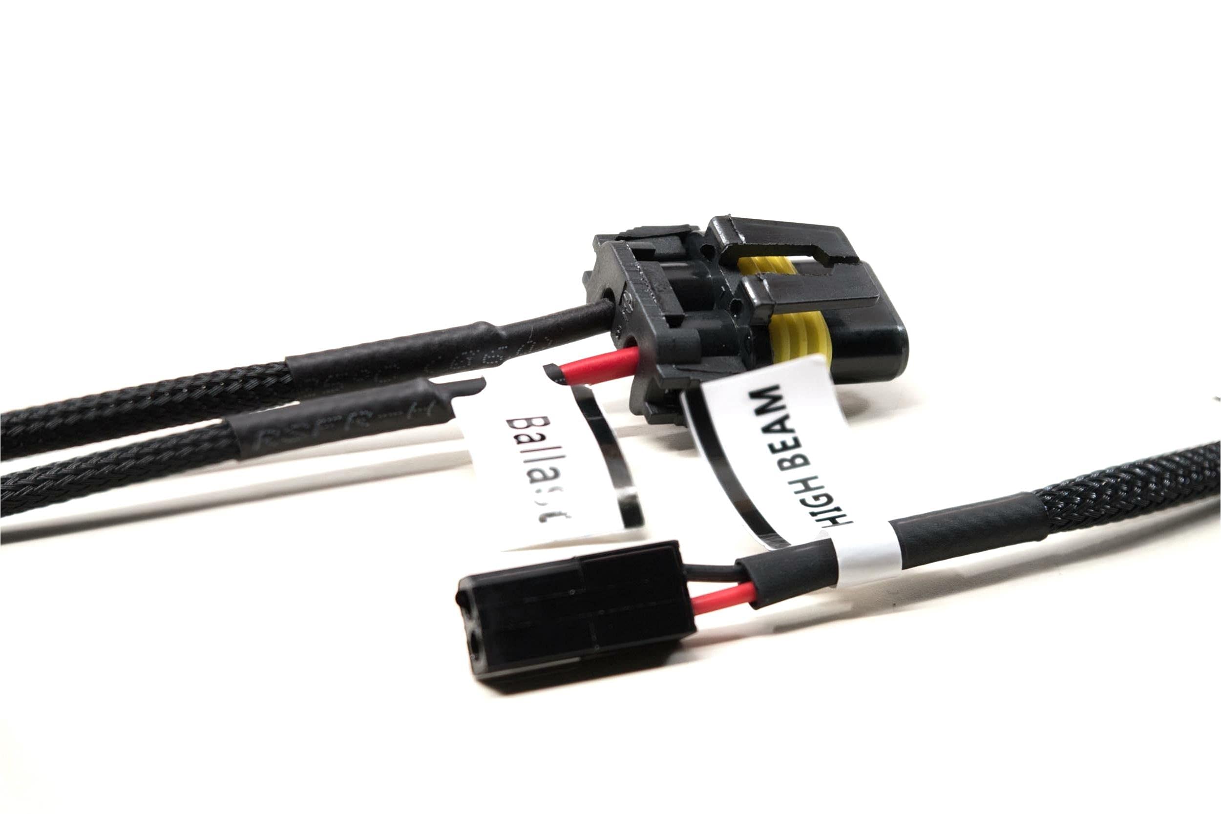 9004 Bi-Xenon Relay Harness, GTR Lighting OEM Grade Relay Harness, Universal Plug and Play, Anti Flicker & Error Free Relay for HID Headlights & Foglights (1x GTR.H030)