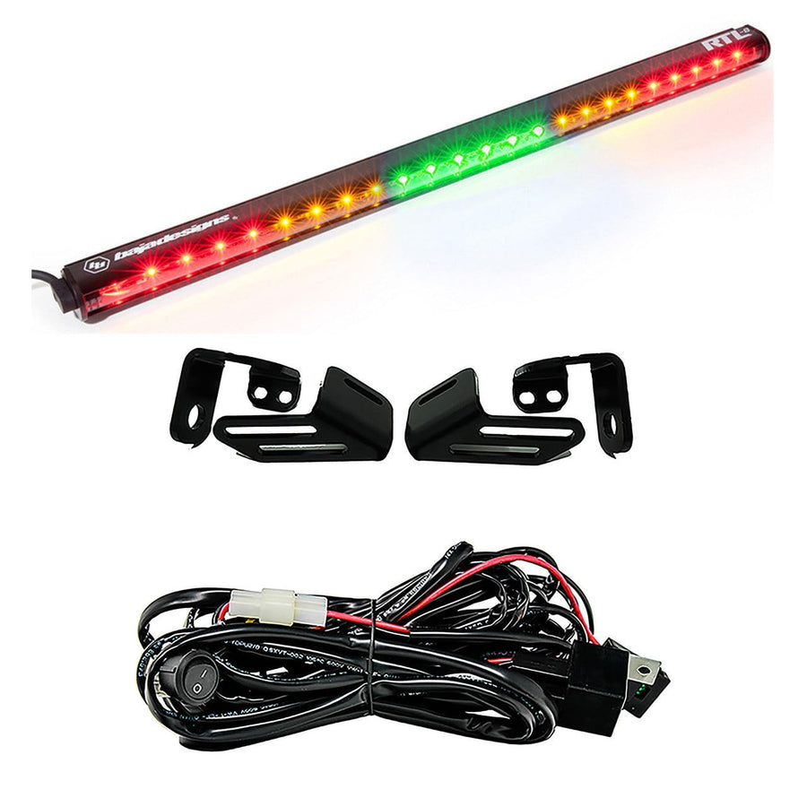 RTL Baja Designs 30-inch LED Rear Tail Light Kit for Textron Wildcat XX 2018 UTV (Green; No Turn Signal)