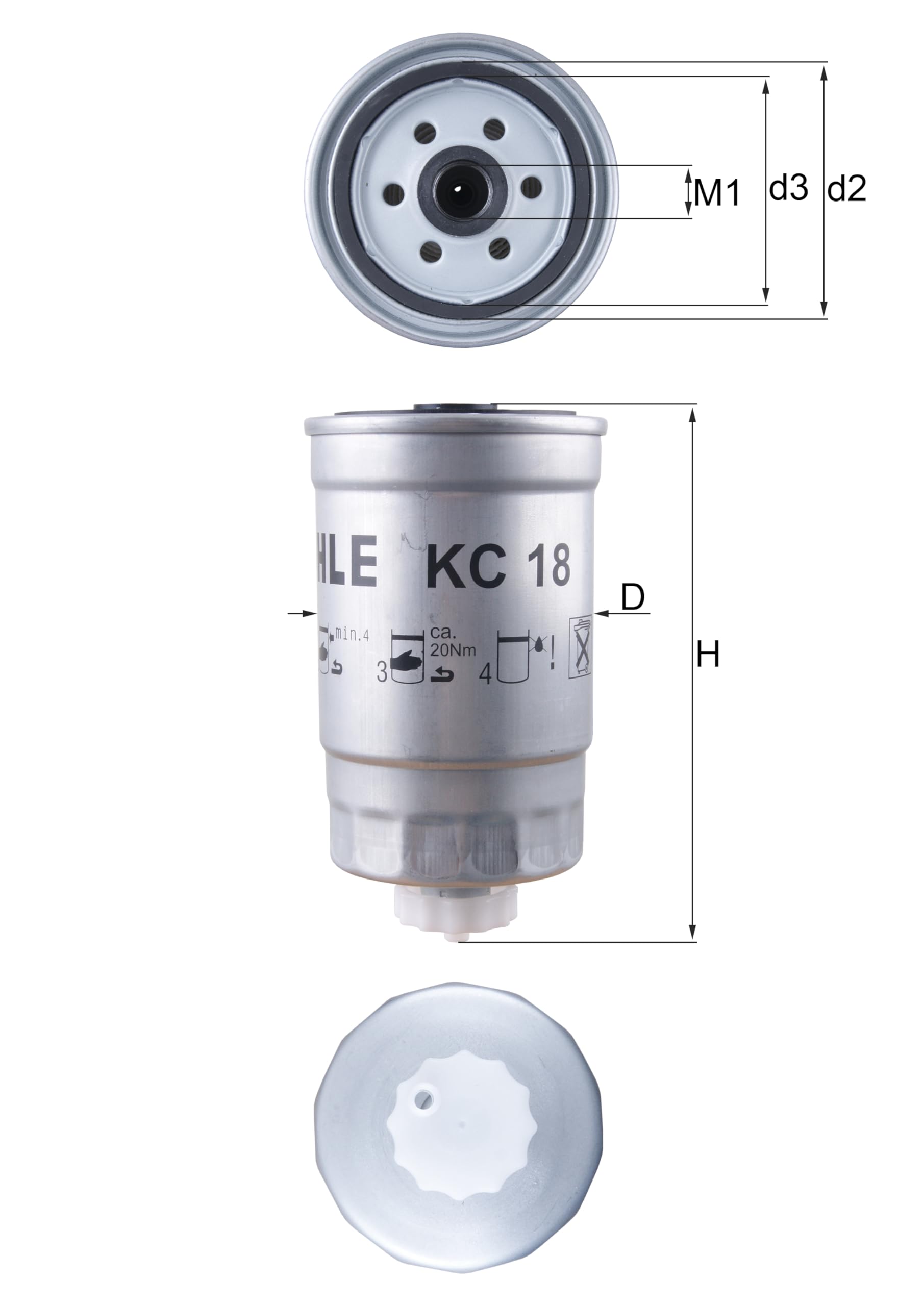 Fuel Filter MAHLE KC 18