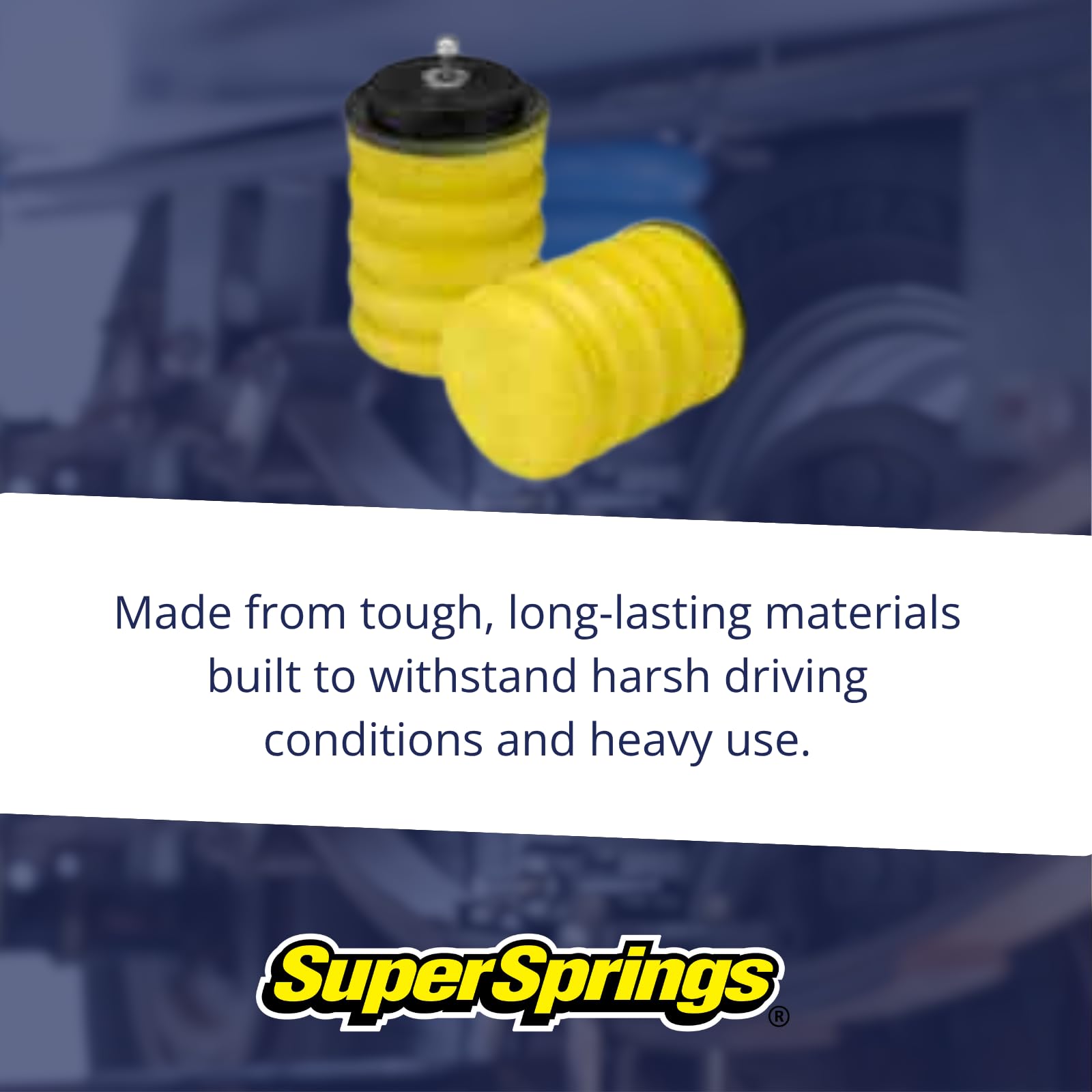 SuperSprings SSR-290-54 Yellow Left and Right Rear SumoSprings fits 1993 1999 P30 P32 4x2 | Reduces Rear End Sag, Decreases Vibration & Stabilizes Sway
