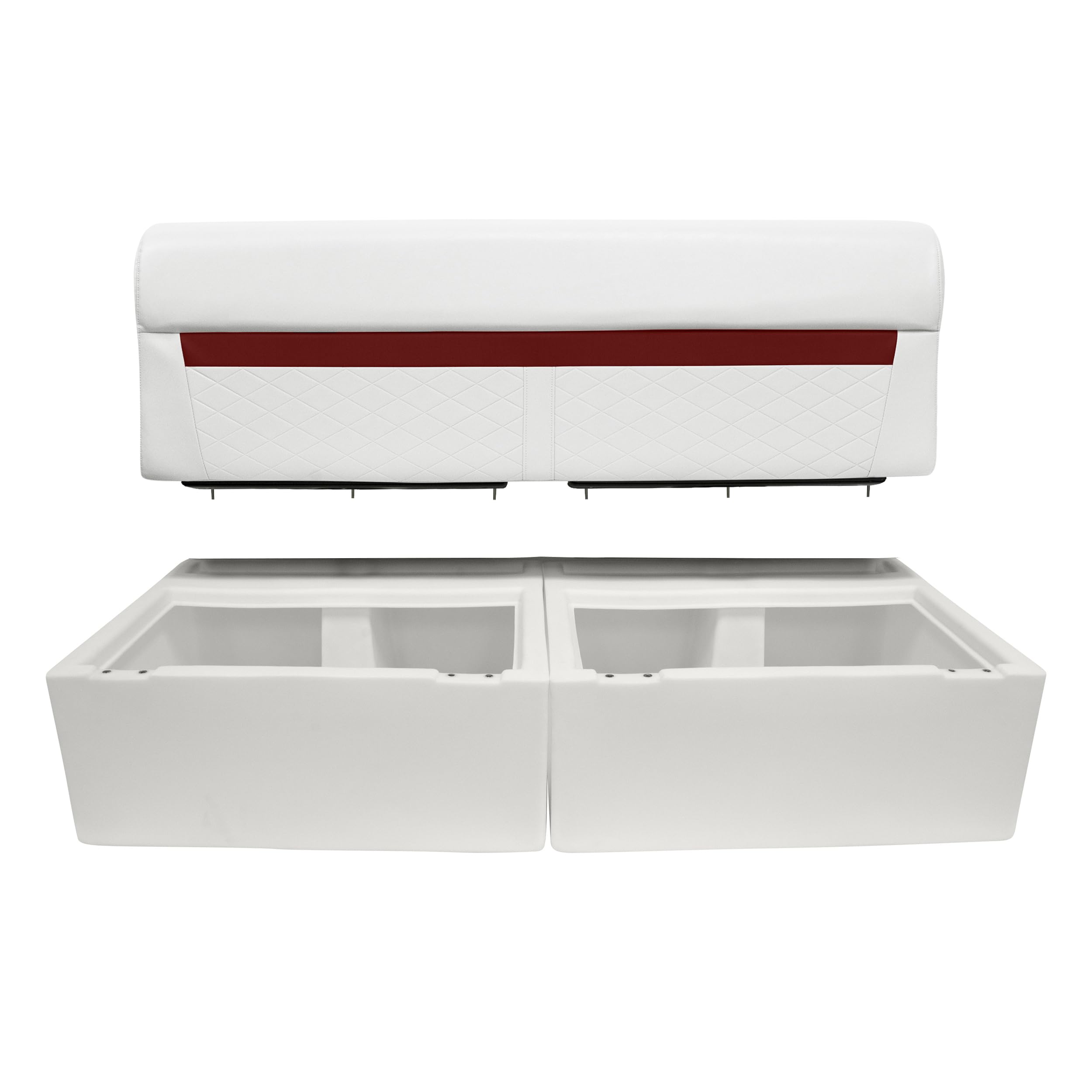 28" Wise DLX Series 8WD95-1B-204 Pontoon Bench Seat - Base Only - White