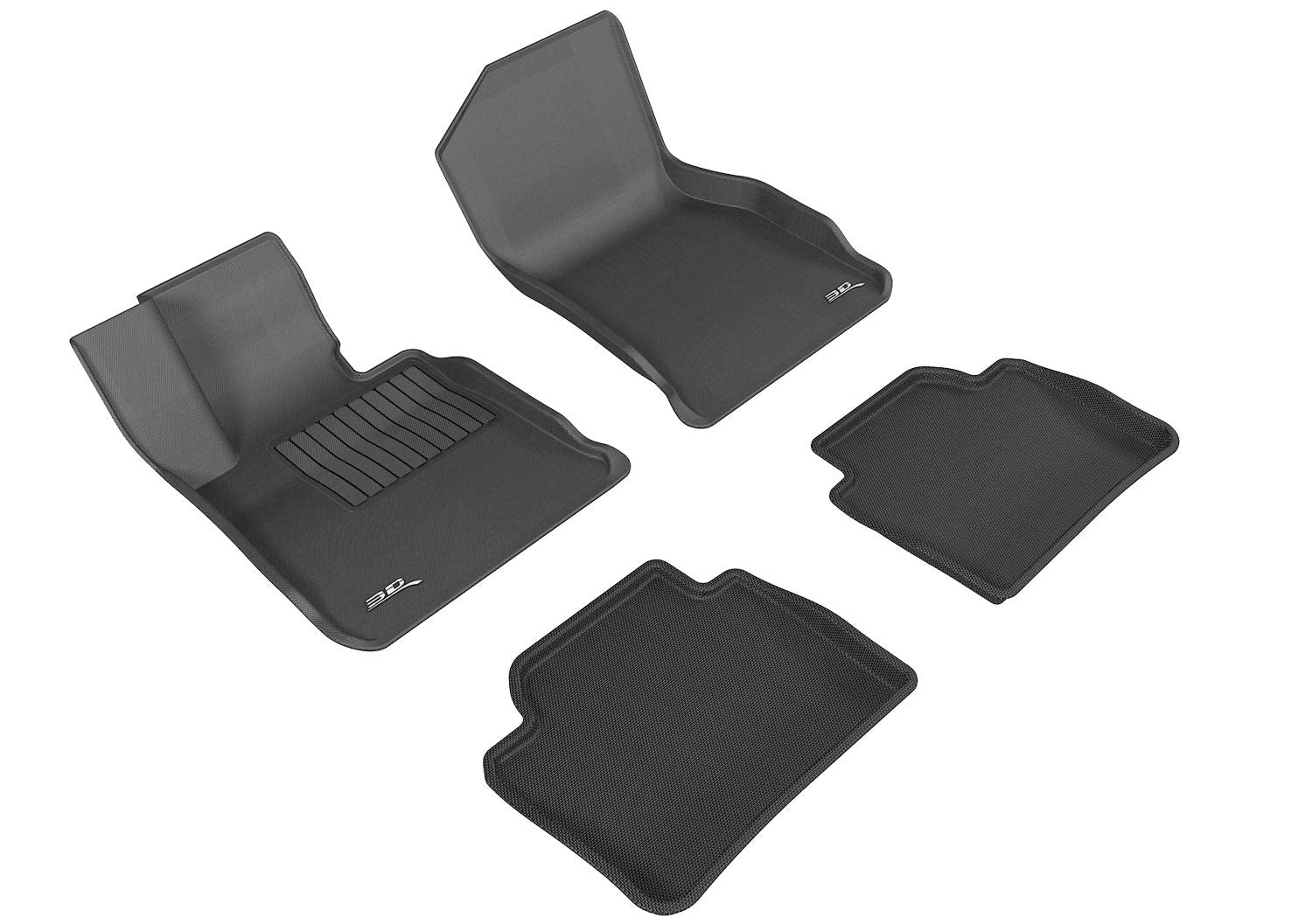 KAGU 3D MAXpider Custom Fit Floor Mat (BLACK) for 2014-2020 BMW 4 SERIES (F36) GRAND COUPE - 1ST ROW 2ND ROW