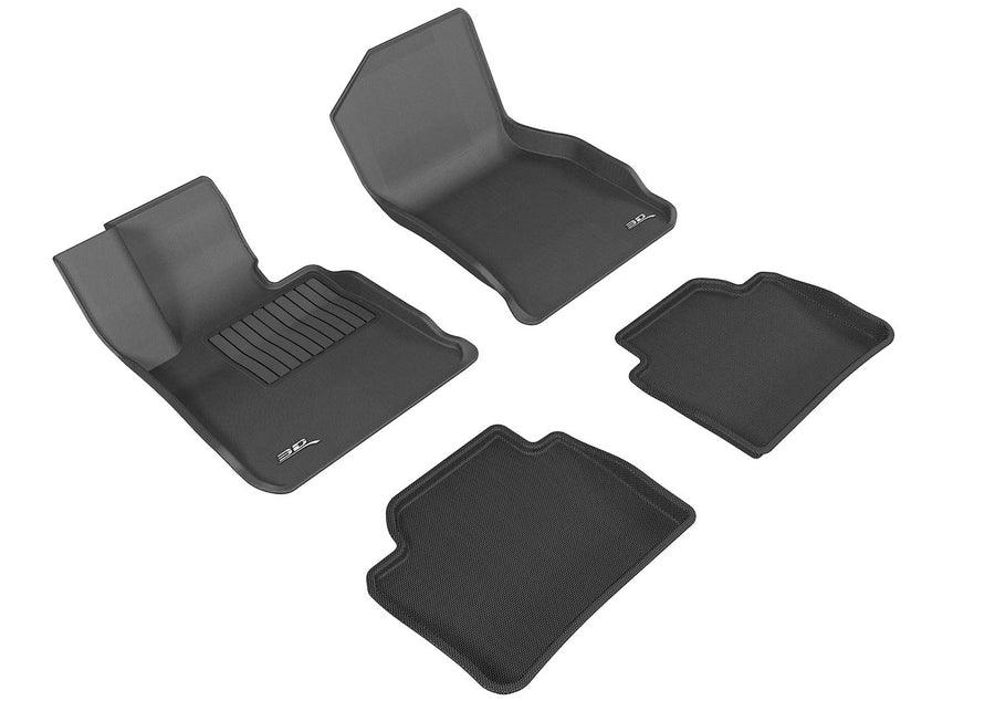 KAGU 3D MAXpider Custom Fit Floor Mat (BLACK) for 2014-2020 BMW 4 SERIES (F36) GRAND COUPE - 1ST ROW 2ND ROW