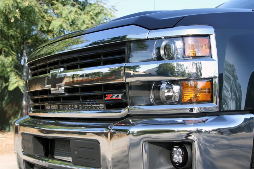 30-Inch Baja Designs OnX6+ LED Bar Grille Light Kit for Chevy Silverado 2500HD/3500HD 2017 Truck (Driving/Combo; Clear Lens)