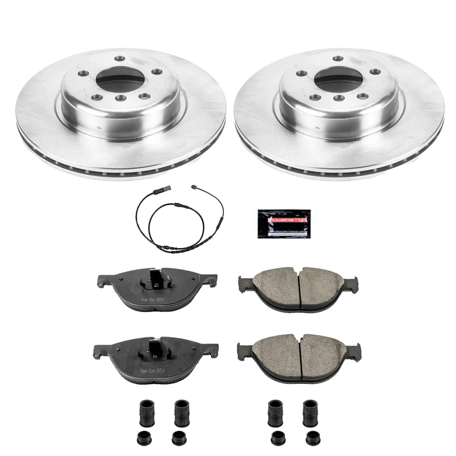 Power Stop KOE7162 Front Replacement Brake Kit-OE Brake Rotors & Ceramic Brake Pads For BMW 528i 2012-2013 [Model Specific]