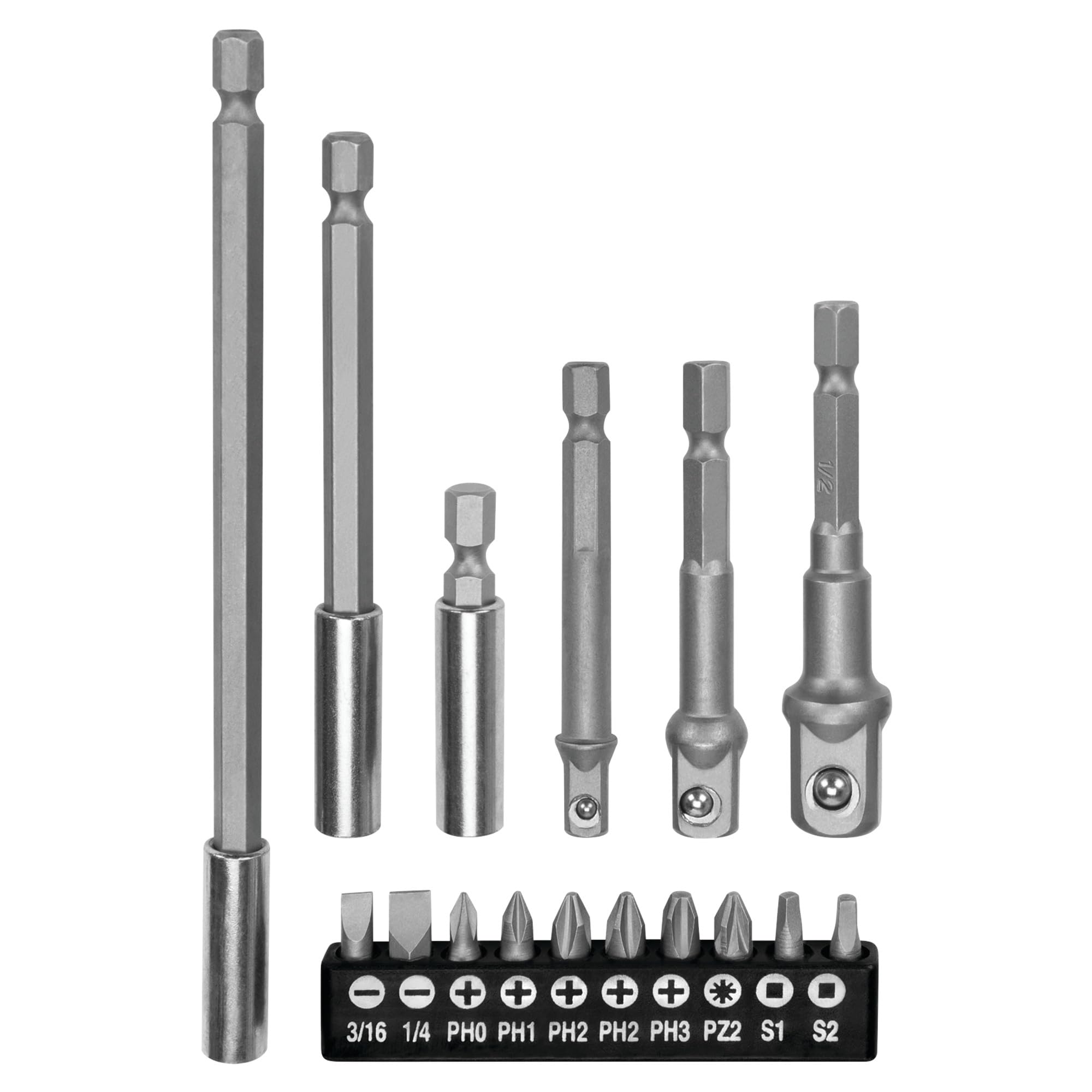 16pc Performance Tool Drill Adapter & Bit Set - Convert Your Drill into a Powerful Tool for Any Job