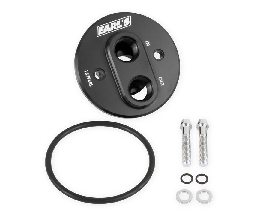 Remote Earl's Oil Filter Adapter 1579ERL, Black