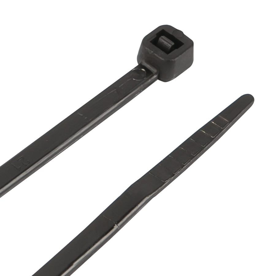 100pc Performance Tool W2912 12-Inch Cable Tie, Black With Tensile Strength 50 Lbs