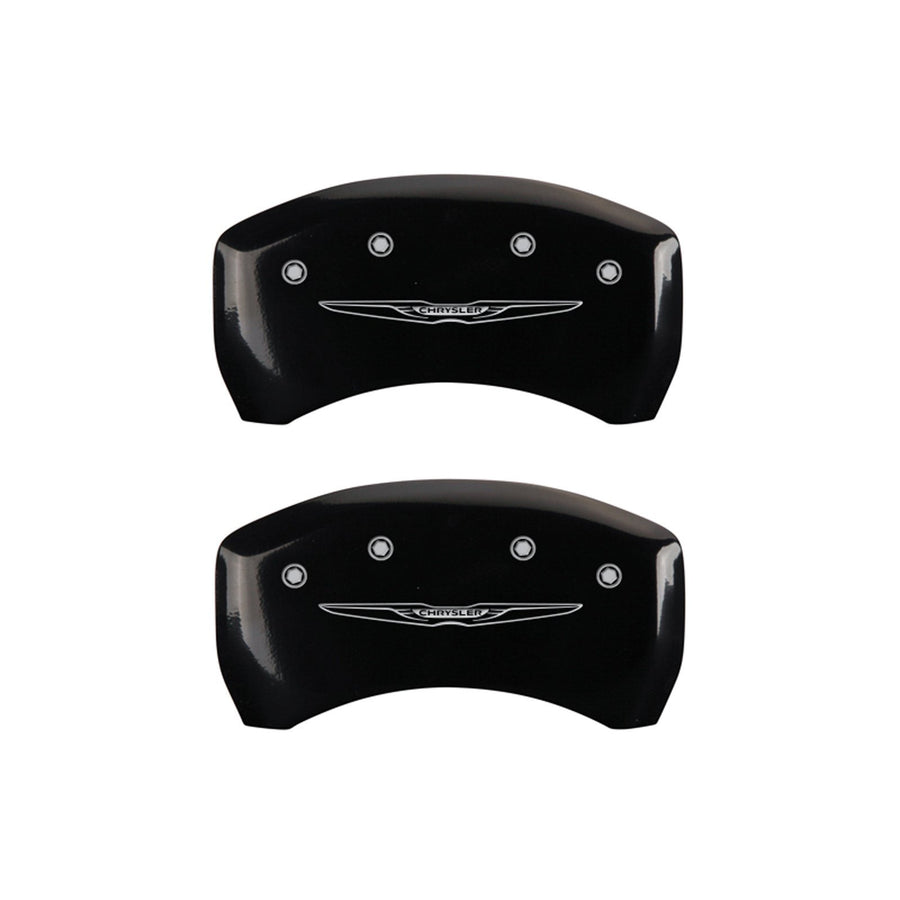 Caliper Covers MGP Caliper Covers 32023Scw2Bk: Black, Chrysler Wing Style 2, 4 Pack